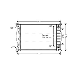 Radiator - Engine Cooling - AVA AI2202