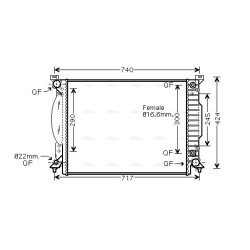 Radiator - Engine Cooling - AVA AI2205