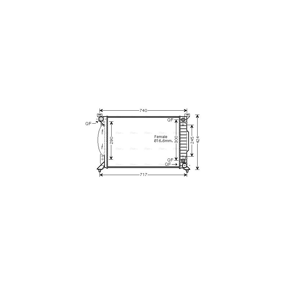 Radiator - Engine Cooling - AVA AI2229