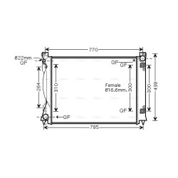 Radiator - Engine Cooling - AVA AI2236