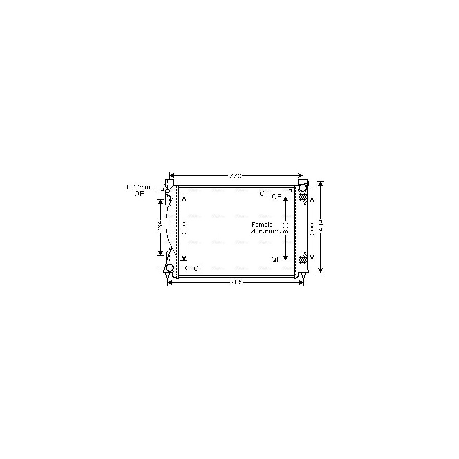 Radiator - Engine Cooling - AVA AI2236