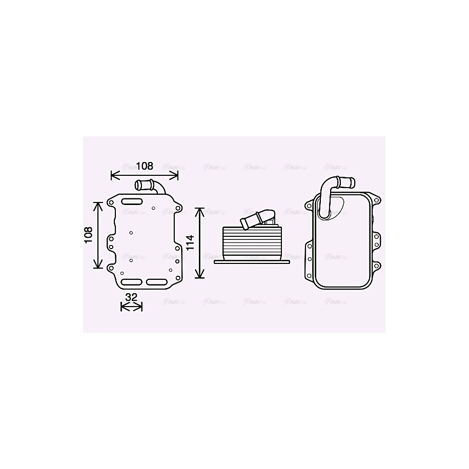 Engine Oil Cooler - AVA AI3405