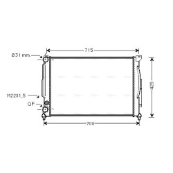 Radiator - Engine Cooling - AVA AIA2105