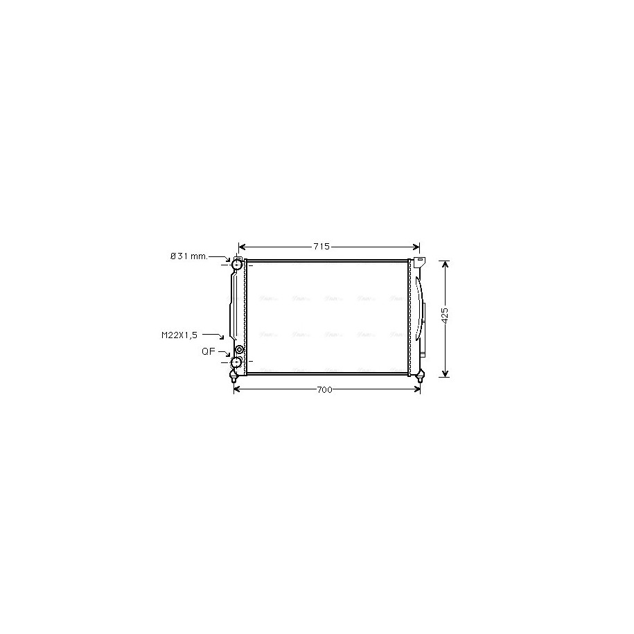 Radiator - Engine Cooling - AVA AIA2105