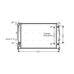 Radiator - Engine Cooling - AVA AIA2122