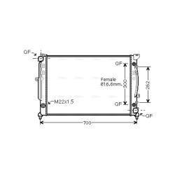 Radiator - Engine Cooling - AVA AIA2125