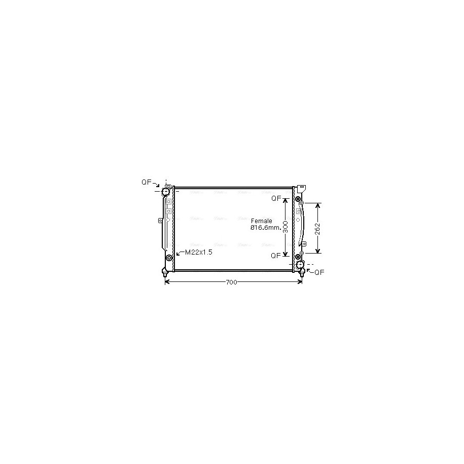 Radiator - Engine Cooling - AVA AIA2125