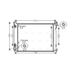 Radiator - Engine Cooling - AVA AIA2232