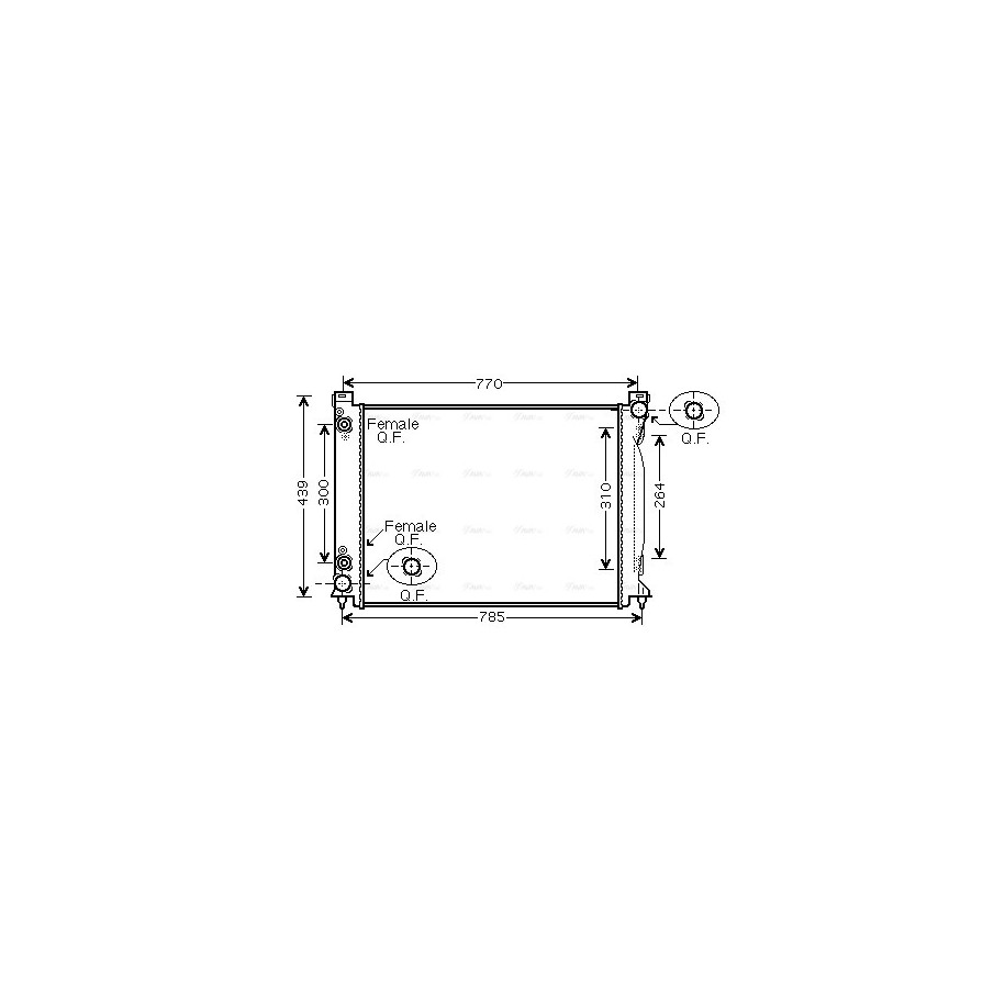 Radiator - Engine Cooling - AVA AIA2232