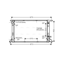Radiator - Engine Cooling - AVA AIA2291