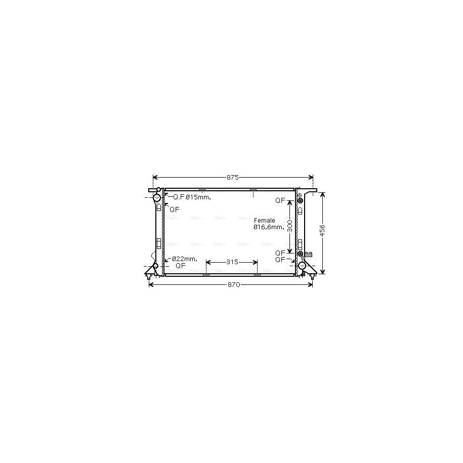 Radiator - Engine Cooling - AVA AIA2291