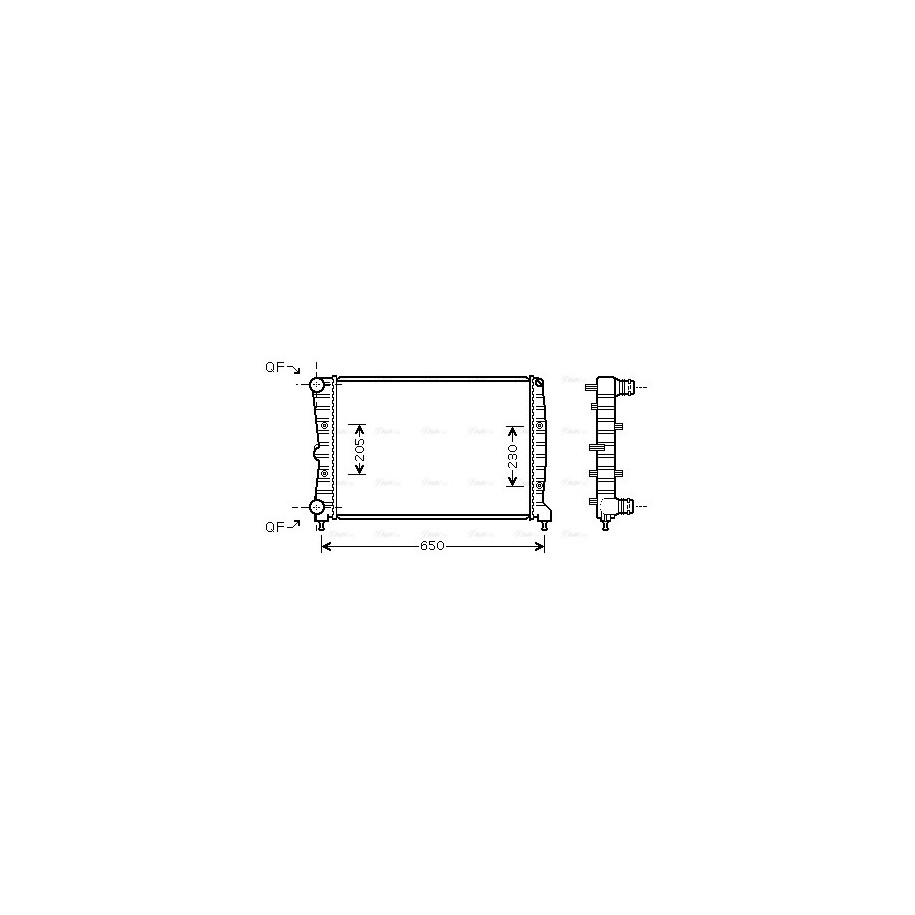 Radiator - Engine Cooling - AVA AL2087