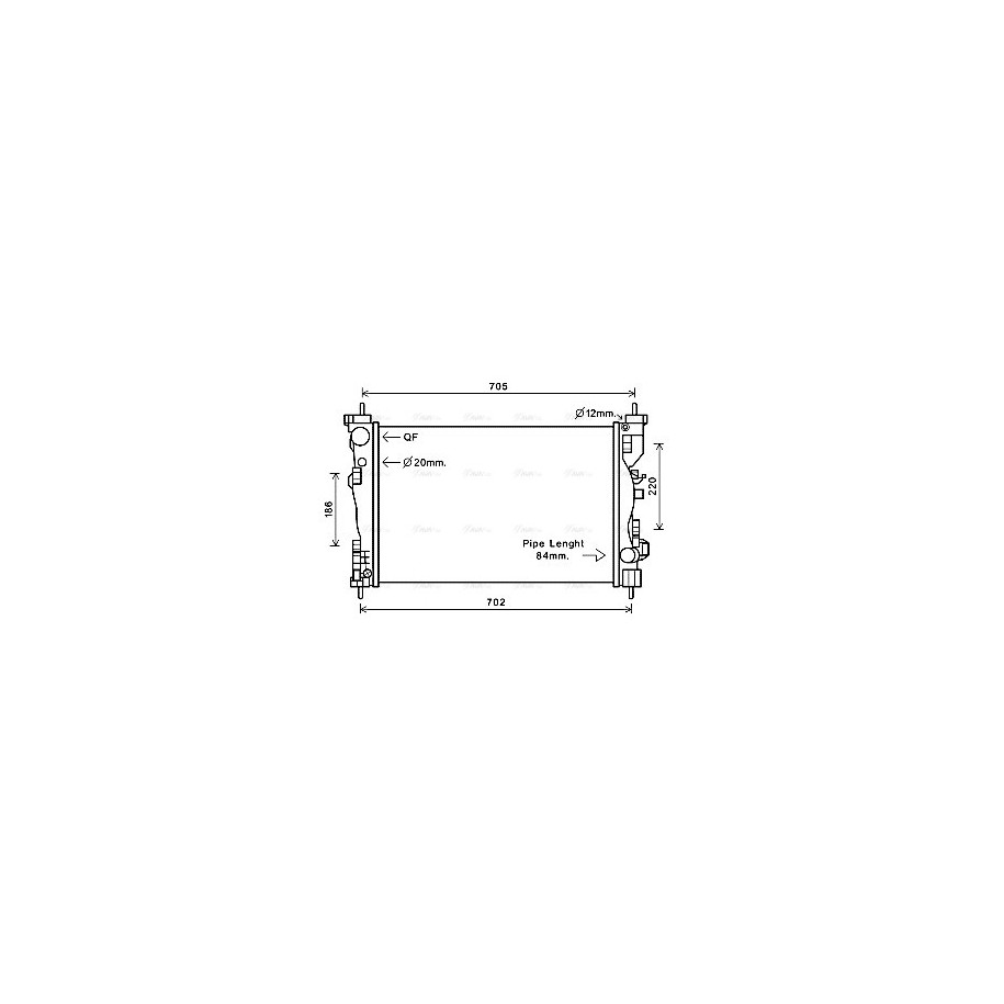 Radiator - Engine Cooling - AVA ALA2120