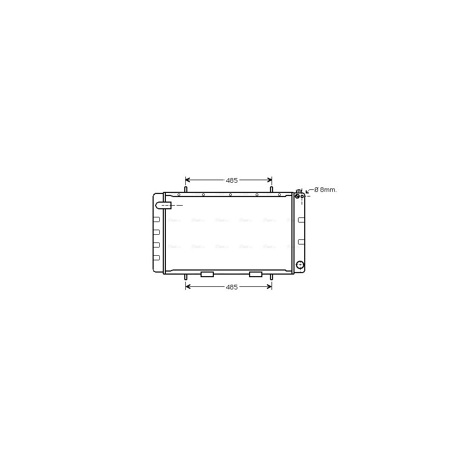 Radiator - Engine Cooling - AVA AU2065