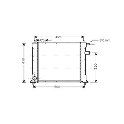 Radiator - Engine Cooling - AVA AU2110