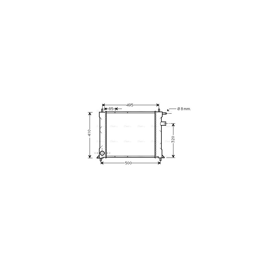 Radiator - Engine Cooling - AVA AU2110