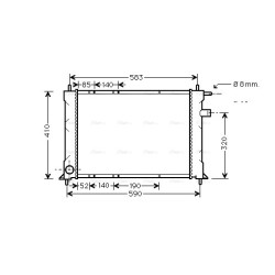 Radiator - Engine Cooling - AVA AU2111