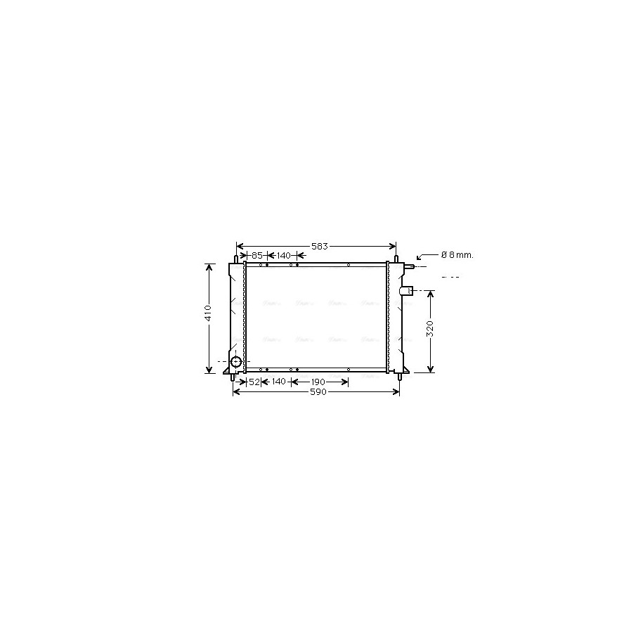Radiator - Engine Cooling - AVA AU2111