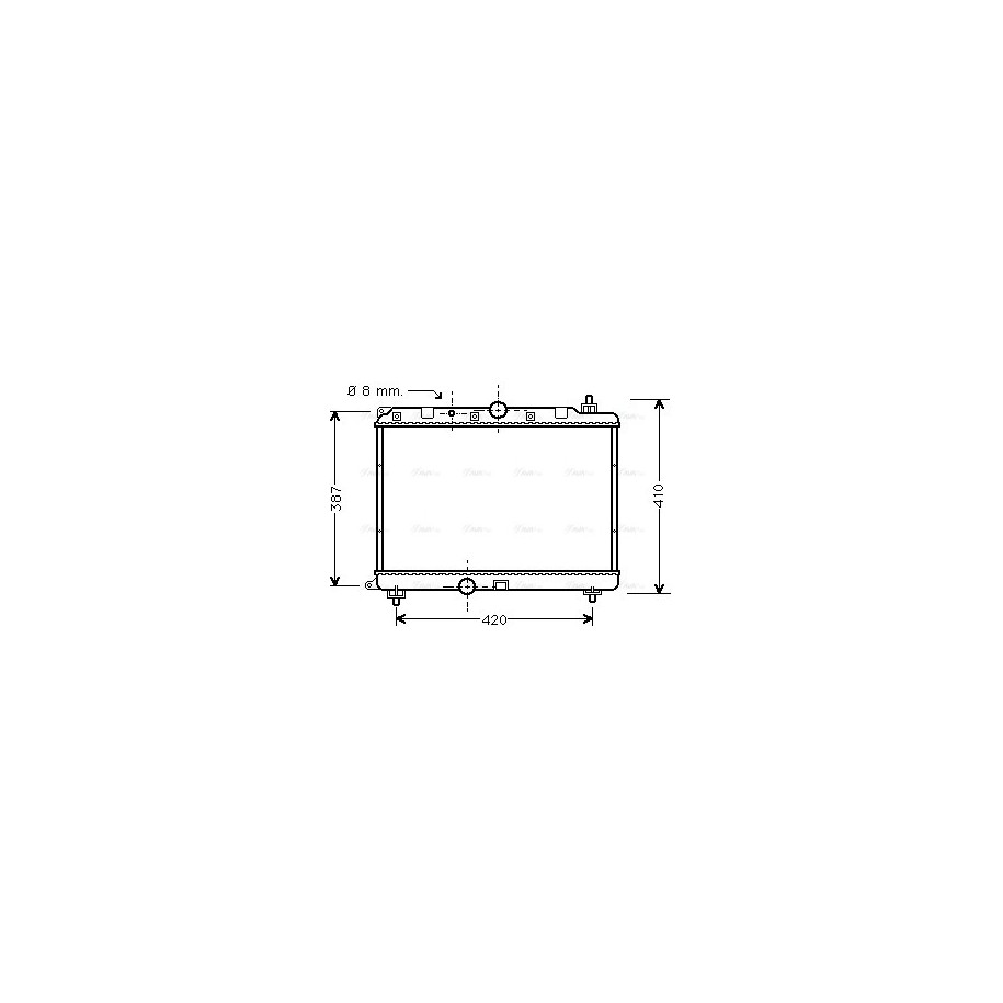 Radiator - Engine Cooling - AVA AU2121