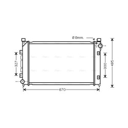 Radiator - Engine Cooling - AVA AU2163