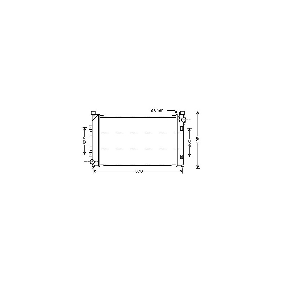 Radiator - Engine Cooling - AVA AU2163