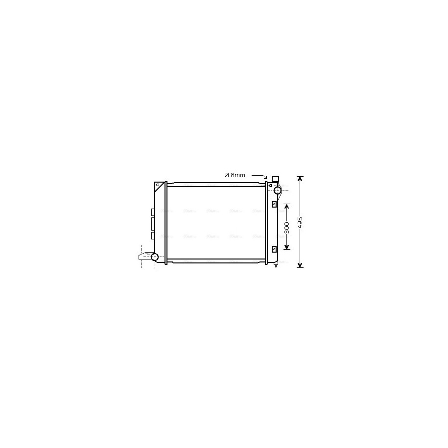 Radiator - Engine Cooling - AVA AU2164