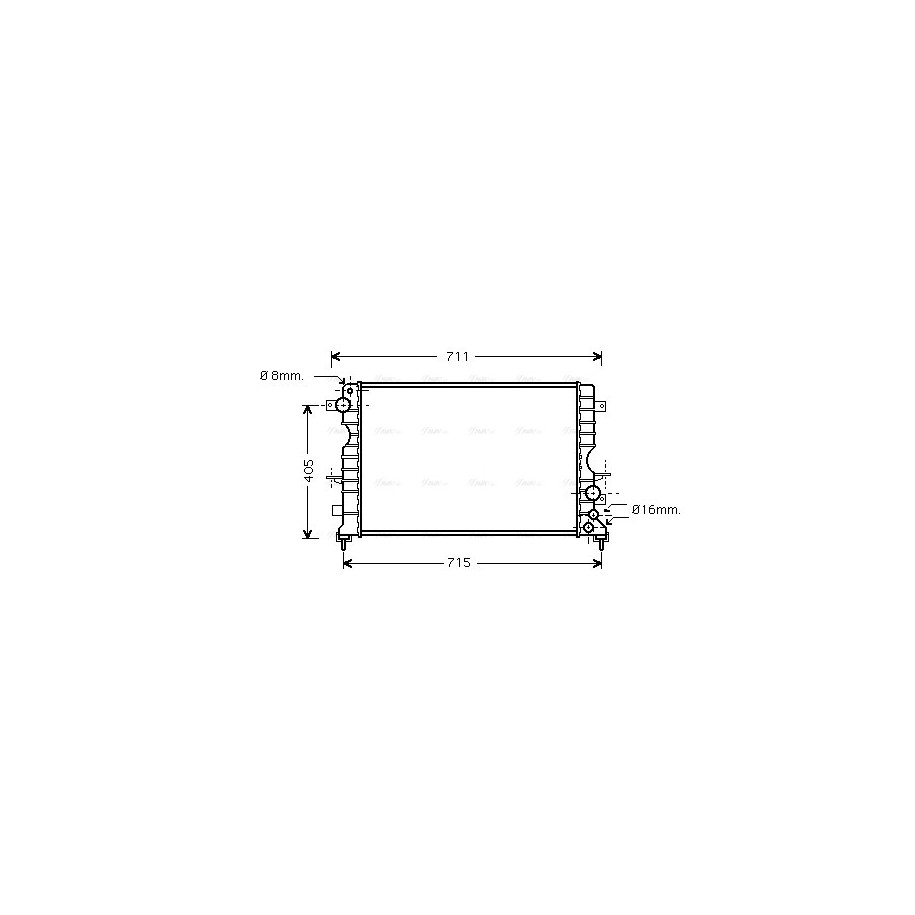 Radiator - Engine Cooling - AVA AU2165
