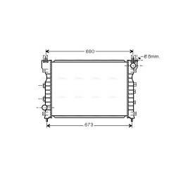 Radiator - Engine Cooling - AVA AU2174