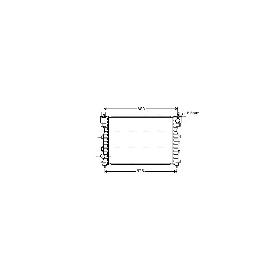 Radiator - Engine Cooling - AVA AU2174