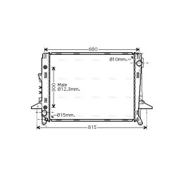 Radiator - Engine Cooling - AVA AU2197
