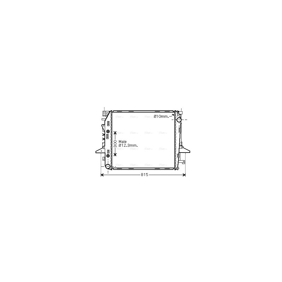 Radiator - Engine Cooling - AVA AU2198