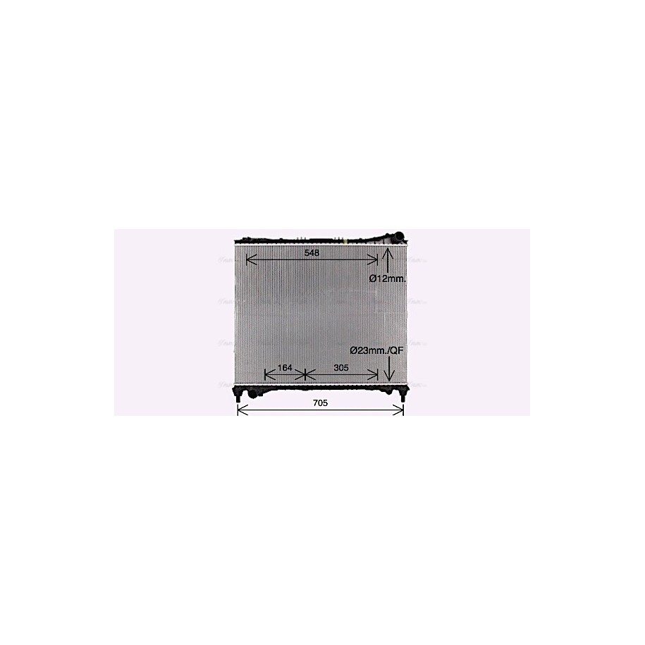 Radiator - Engine Cooling - AVA AU2337