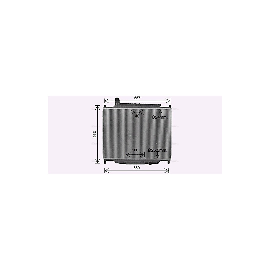 Radiator - Engine Cooling - AVA AU2344