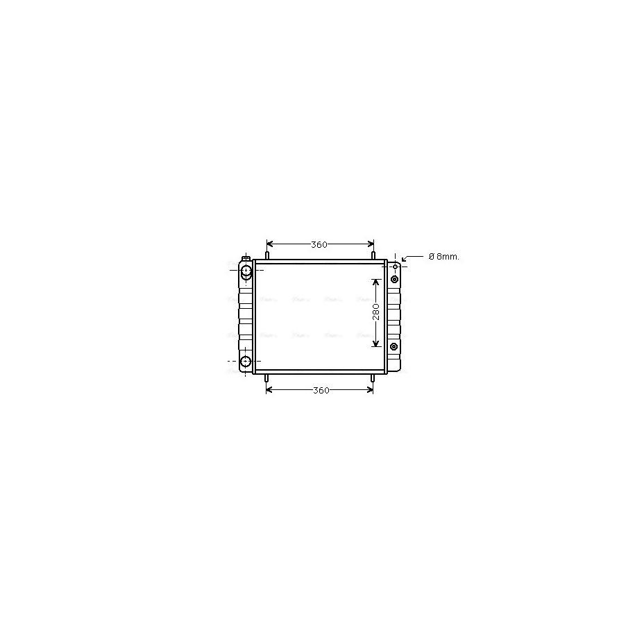 Radiator - Engine Cooling - AVA AUA2082