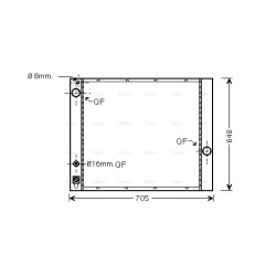Radiator - Engine Cooling - AVA AUA2166