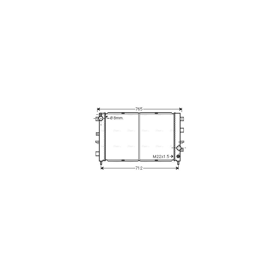 Radiator - Engine Cooling - AVA AUA2220