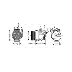 AC Compressor - AVA AUAK187