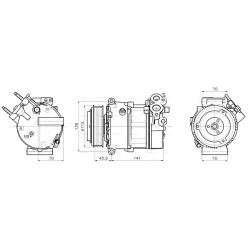 AC Compressor - AVA AUAK354