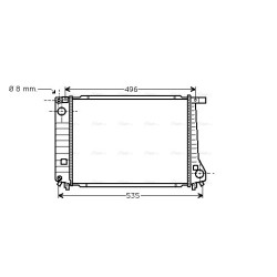 Radiator - Engine Cooling - AVA BW2086