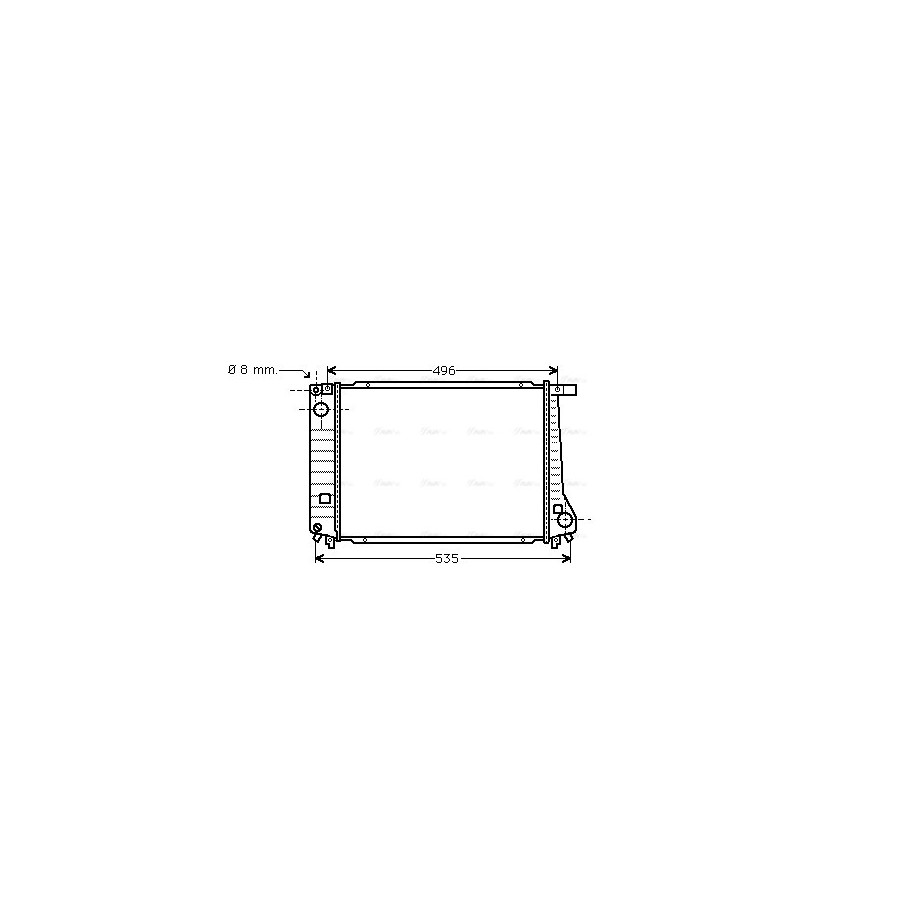 Radiator - Engine Cooling - AVA BW2086
