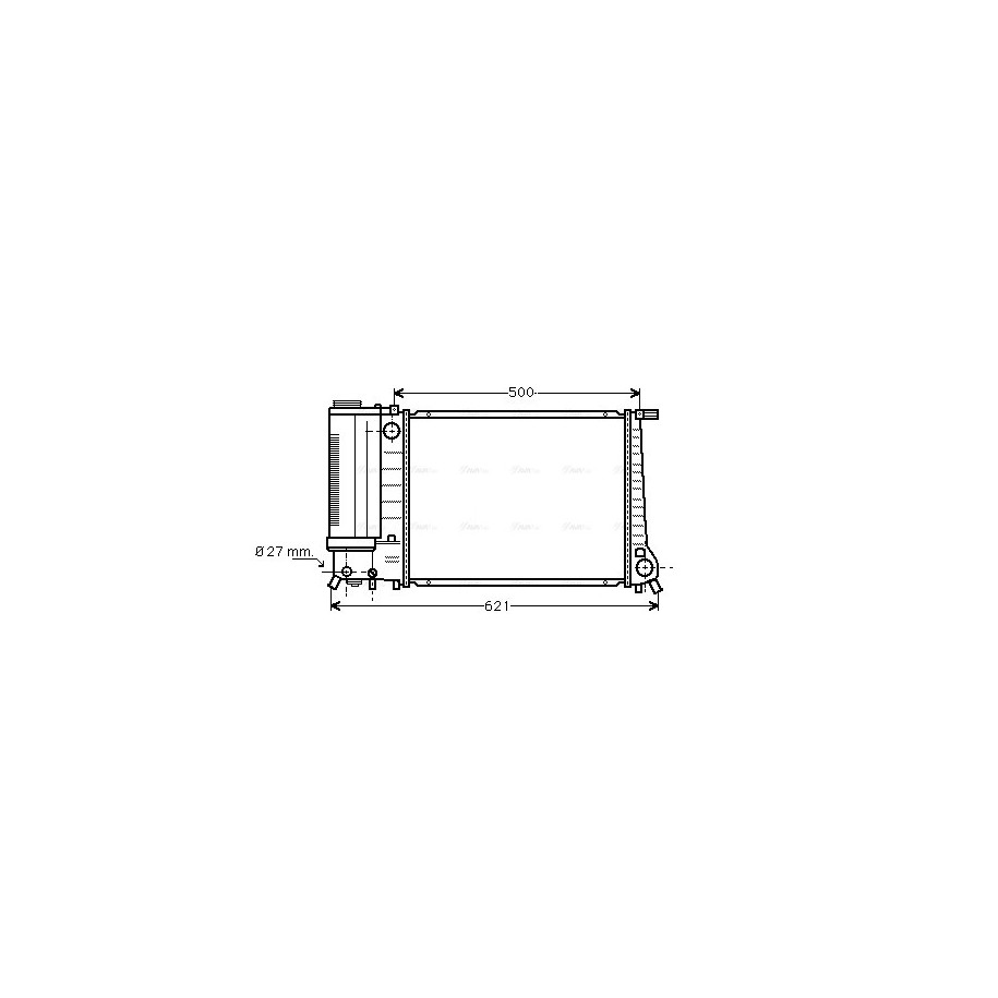 Radiator - Engine Cooling - AVA BW2101