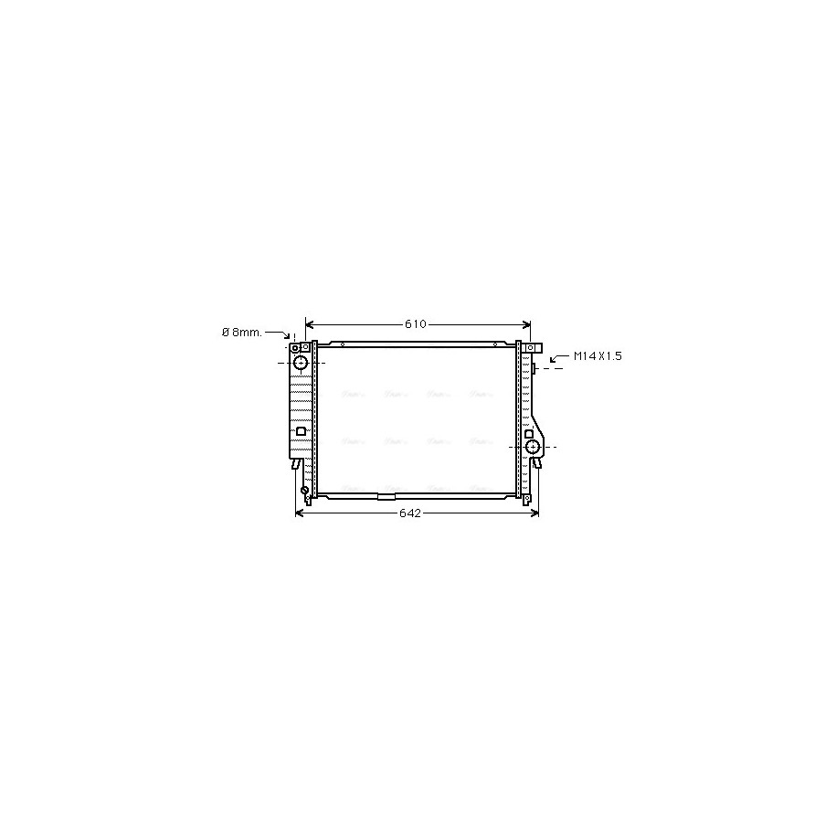 Radiator - Engine Cooling - AVA BW2144