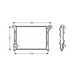 Radiator - Engine Cooling - AVA BW2286