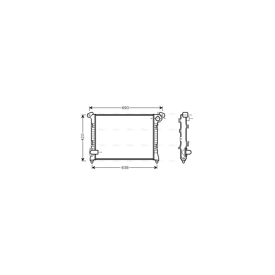 Radiator - Engine Cooling - AVA BW2286