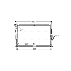 Radiator - Engine Cooling - AVA BW2335