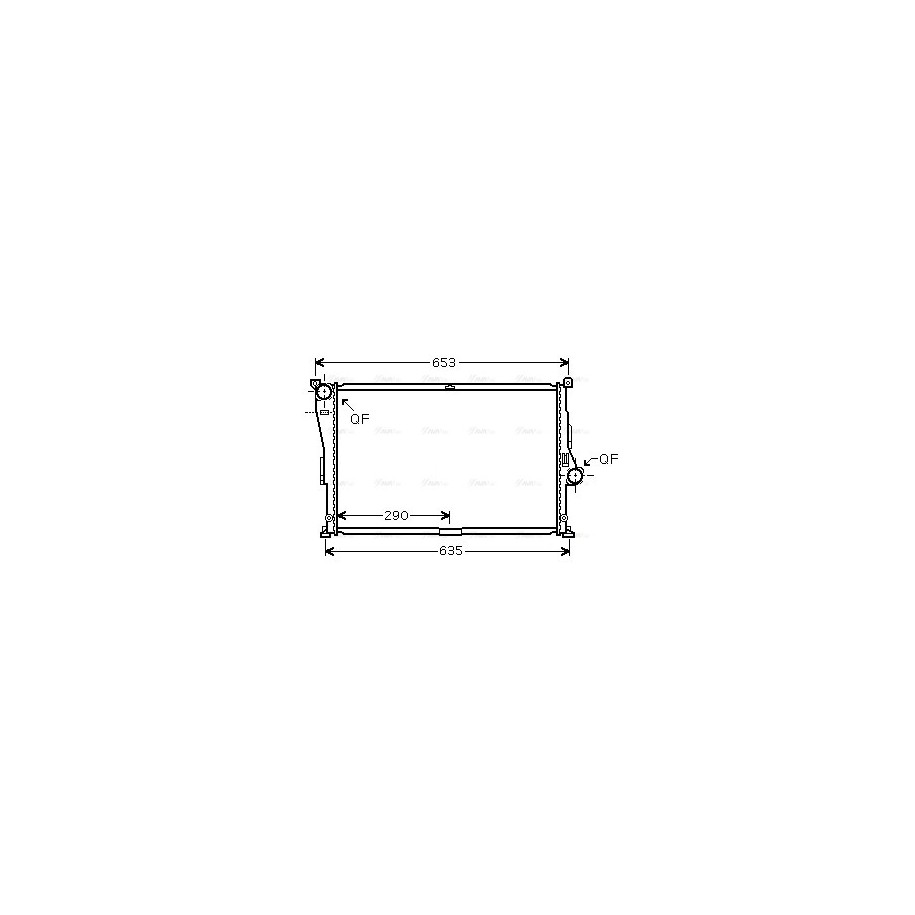 Radiator - Engine Cooling - AVA BW2335