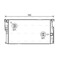 Radiator - Engine Cooling - AVA BW2446