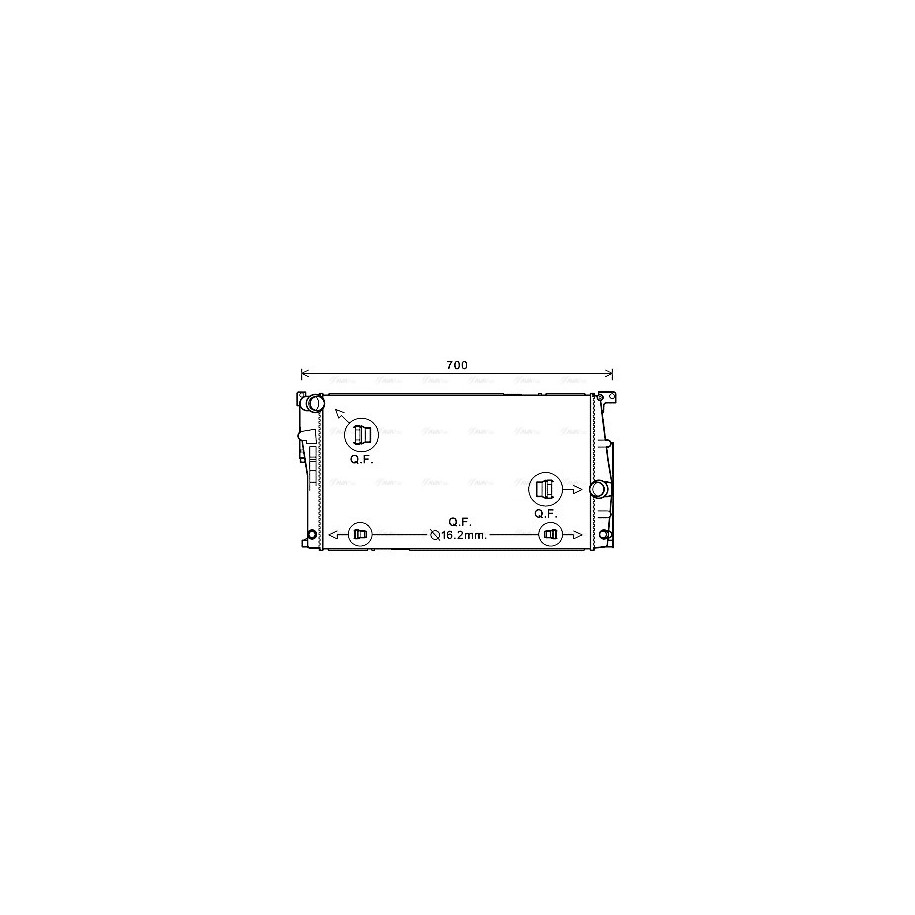 Radiator - Engine Cooling - AVA BW2447