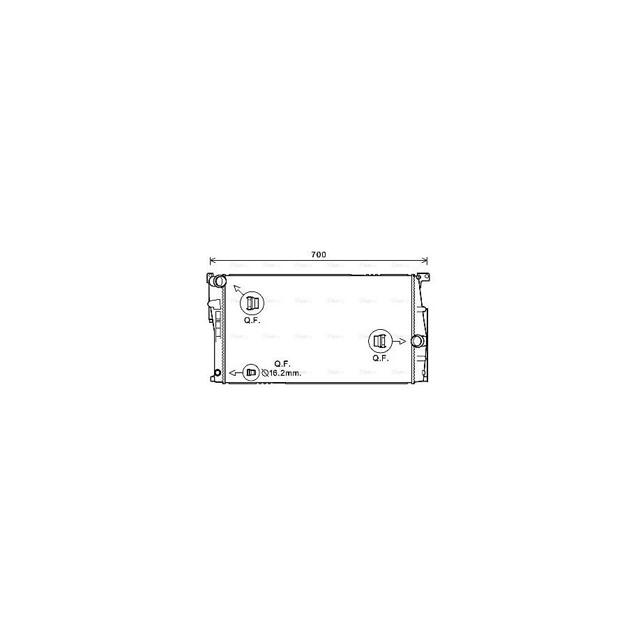 Radiator - Engine Cooling - AVA BW2453