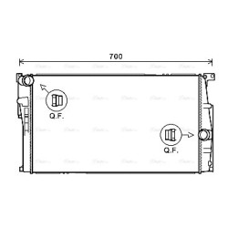 Radiator - Engine Cooling - AVA BW2455